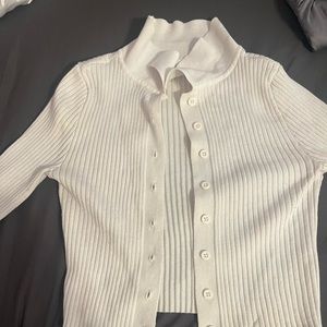 White cardigan